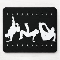 Break dance Black Mouse Pad