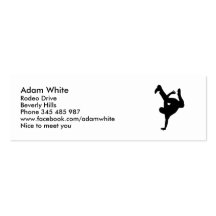 Break dance business cards