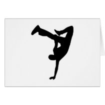 Break dance greeting card