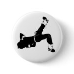Break Dancer Silhouette Button Badge