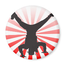 break dancing explosion fridge magnet