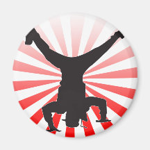 break dancing explosion fridge magnet