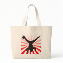 break dancing explosion tote bags