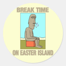 Break time on Easter Island Stickers