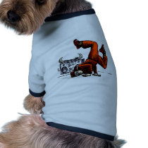 Breakdancer and Box Hip Hop Dog T-shirt