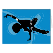 Breakdancer Silhouette Card