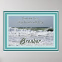 Breaker Ocean Swell Haiku Art Print