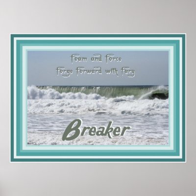 Breaker Ocean Swell Haiku Art Print by Reflekshins