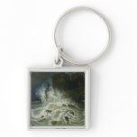 Breakers off Granville Point in the Channel Keychain