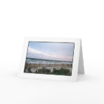 'Breakers with Brown Fence' Blank Greeting Card