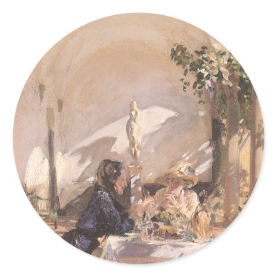 Breakfast in the Loggia by John Singer Sargent by MasterpieceCafe