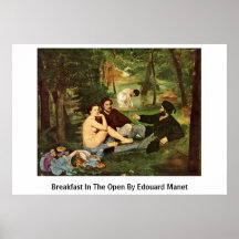 Breakfast In The Open By Edouard Manet Print