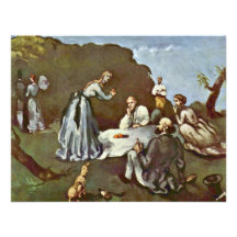 Breakfast Outdoors By Paul Cézanne (Best Quality) Invite