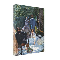 Breakfast outdoors,central section by Claude Monet Gallery Wrap Canvas