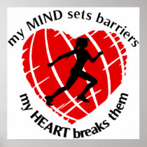 Breaking Barriers Lady Runner Poster
