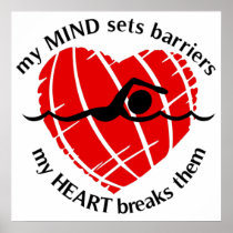 Breaking Barriers Swimmer Poster