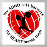 Breaking Barriers Weightlifting Poster
