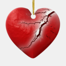 Breaking Heart Christmas Ornament