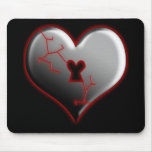 Breaking Heart Mouse Pads