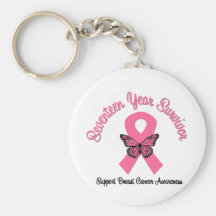 Breast Cancer 17 Year Survivor Key Chains