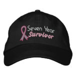 Breast Cancer 7 Year Survivor embroidered hats