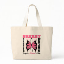 Breast Cancer Awareness Butterfly Bags