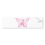 Breast Cancer Awareness Butterfly bumper stickers