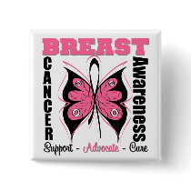 Breast Cancer Awareness Butterfly Pin