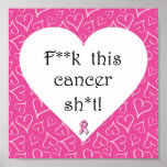 Breast Cancer Awareness - Cancer is Rude! posters