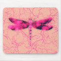 Breast Cancer Awareness Dragonfly mousepads