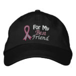 Breast Cancer Awareness For My Best Friend embroidered hats