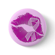 Breast Cancer Awareness Lips Buttons