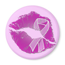 Breast Cancer Awareness Lips Magnets