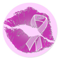 Breast Cancer Awareness Lips Stickers