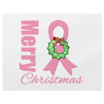 Breast Cancer Awareness Merry Christmas Ribbon Flyers