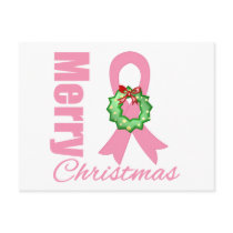 Breast Cancer Awareness Merry Christmas Ribbon
