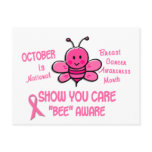 Breast Cancer Awareness Month Bee 1.1 Postcard