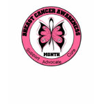 Breast Cancer Awareness Month Butterfly Circle t-shirts