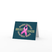 Breast Cancer Awareness Month Dark Card
