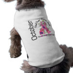 Breast Cancer Awareness Month Flower Ribbon 1 pet clothing