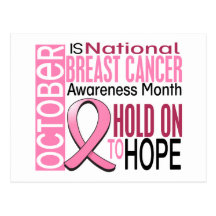 Breast Cancer Awareness Month Ribbon I2 1.4 Postcard