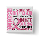 Breast Cancer Awareness Month Ribbon I2 1.5 Pin