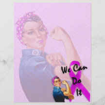 Breast Cancer Awareness Month, Rosie the Riveter Full Colour Flyer