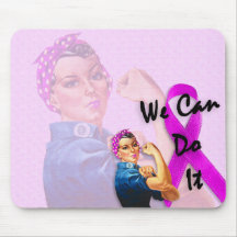 Breast Cancer Awareness Month, Rosie the Riveter Mousepad