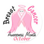 Breast Cancer Awareness - Pink Ribbon Angel stickers