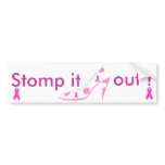 Breast Cancer Awareness Pink Ribbon bumper stickers