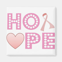 BREAST CANCER AWARENESS PINK RIBBON DESIGN REFRIGERATOR MAGNET