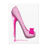 Breast Cancer Awareness Pink Ribbon Heel postcards