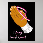 Breast Cancer Awareness Praying Hands Poster