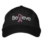 Breast Cancer Believe embroidered hats
